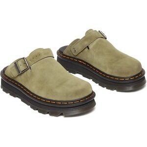 Dr. Martens ZebZag Mule Muted Olive Suede Buckle Men's US 12 UK 11 EU 46